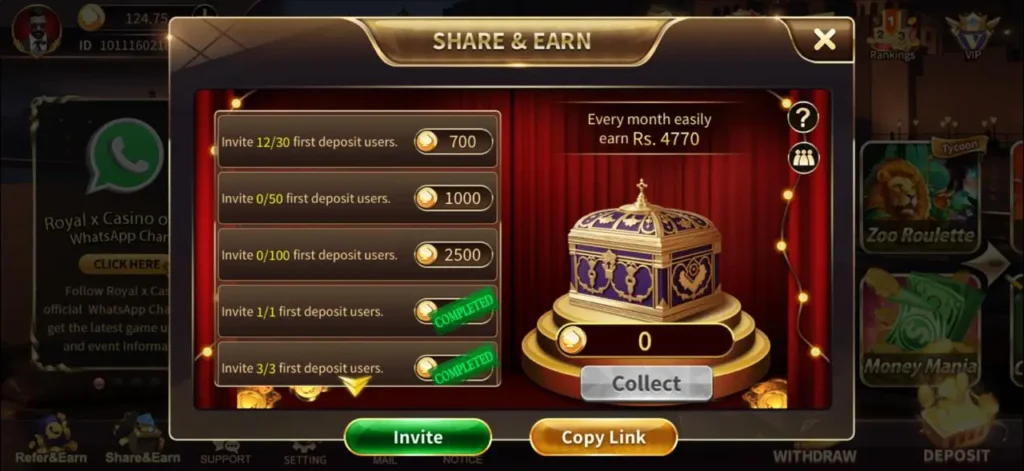 Copy link and share To download link royal x casino